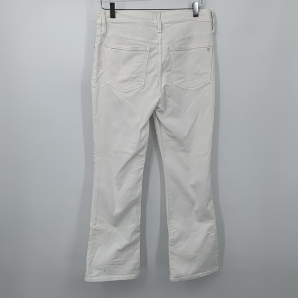 Madewell Mid-rise Kick out ankle jeans white denim bootcut flare women 28 - Picture 5 of 9